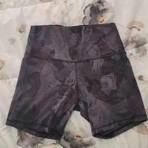Women's Black Patterned Shorts